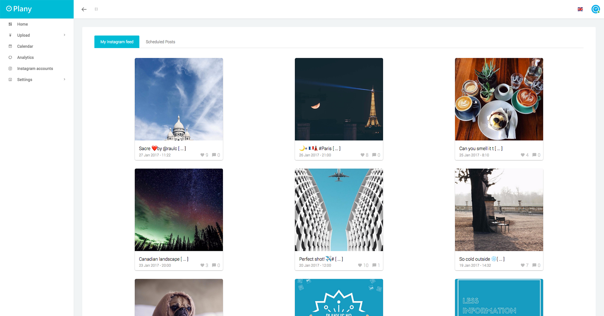 Plany | Post and schedule on Instagram from your computer